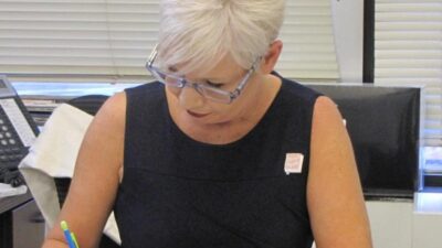 Michelle at work