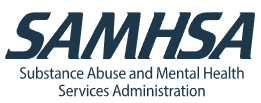 The logo for the Substance Abuse and Mental Health Services Administration, a major funder.